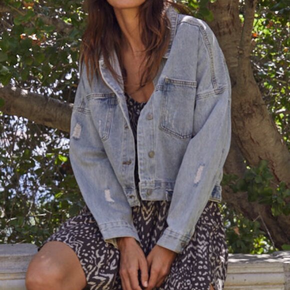 By Together Jackets & Blazers - By Together Boyfriend Destroyed Denim Jacket NWT Sz Small